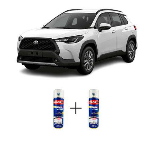 Spray Automotivo Branco Polar + Verniz Spray 300ml