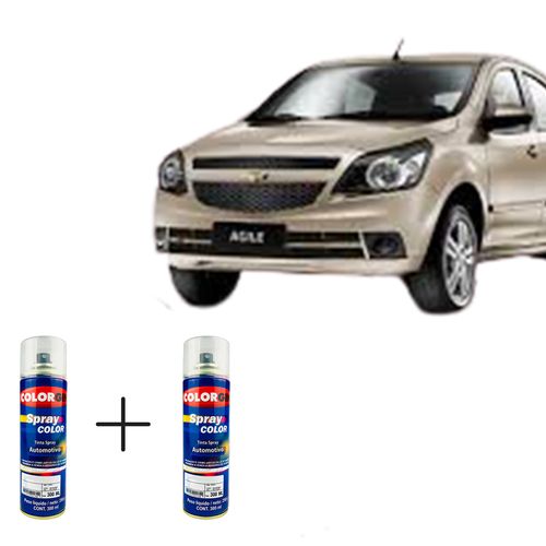 Spray Automotivo Bege Desert + Spray Verniz 300ml