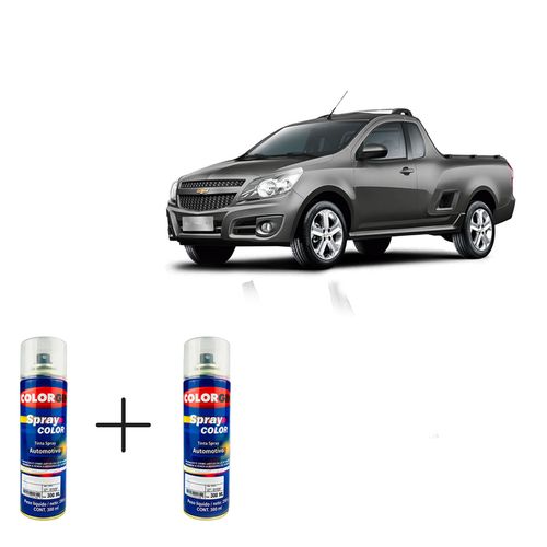 Spray Automotivo Cinza Graphite GM + Verniz Spray 300ml