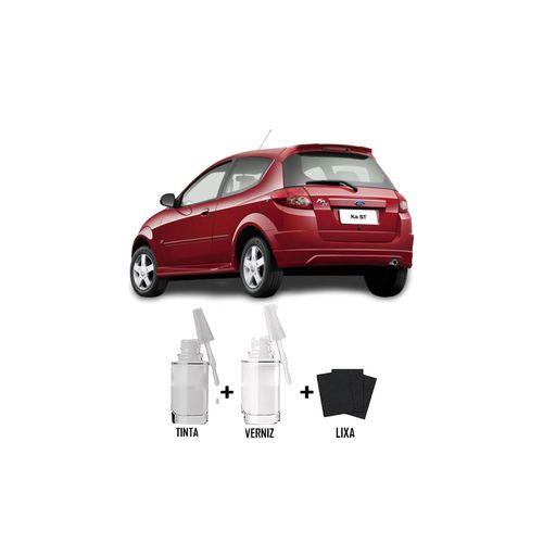 Tira Risco - Ford Vermelho Bari + Verniz 15ml