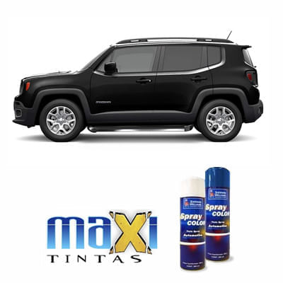 Spray Automotivo Preto Shadow Jeep + Verniz Spray 300ml