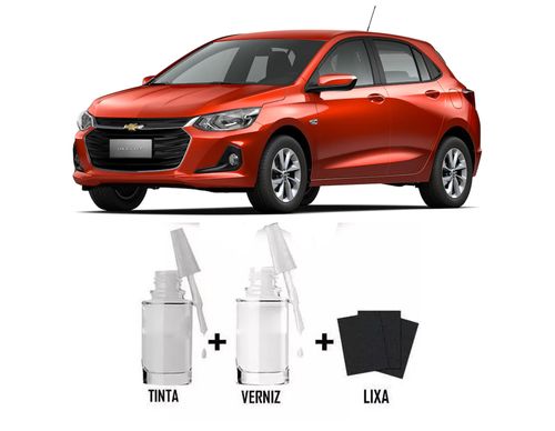 Tinta Tira Risco Automotivo Laranja Tiger Gm + Verniz