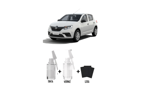 Tira Risco - Renault Branco Glacier + Verniz 15ml