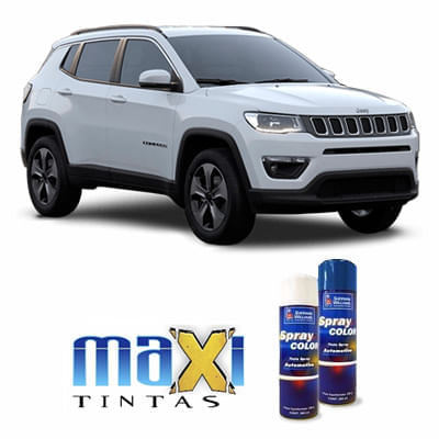 Spray Automotivo Branco Ambiente Jeep + Verniz Spray 300ml