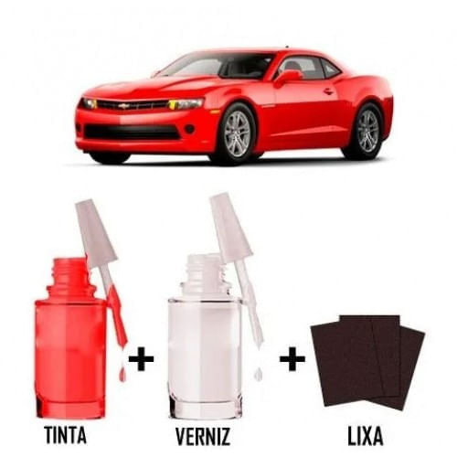 Tinta Tira Risco Automotivo Chevrolet Camaro Vermelho