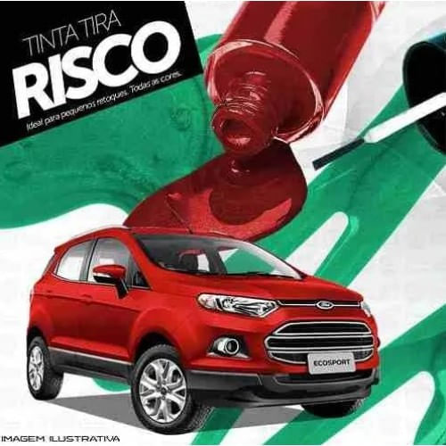 Tinta Tira Risco Automotiva Ford Ecosport Vermelho Merlo Tmc