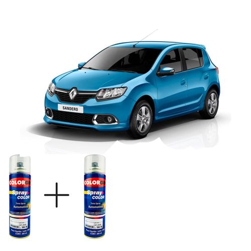 Spray Automotivo Azul Techno + Spray Verniz 300ml