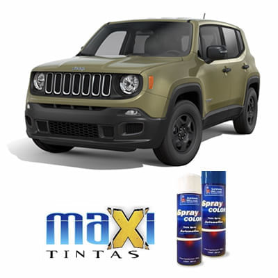 Spray Automotivo Verde Commando Jeep + Verniz Spray 300ml