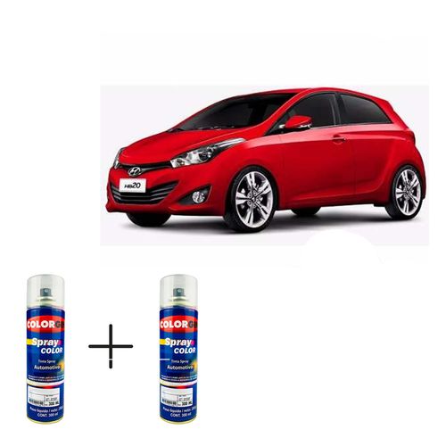 Spray Automotivo Vermelho Tropic + Spray Verniz 300ml