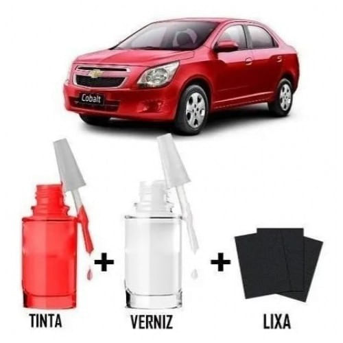 Tinta Tira Risco Automotivo Chevrolet Cobalt Vermelho Chilli