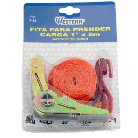 Fita para Prender Carga com Catraca 25cm x 45m Western F15