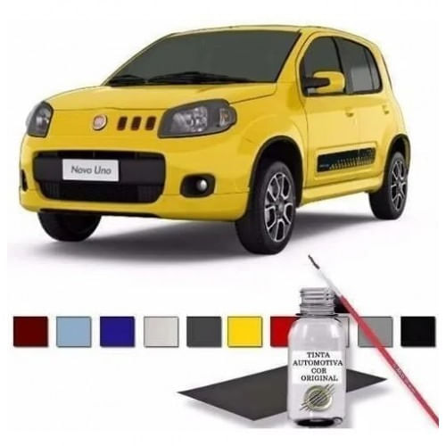 Tinta Tira Risco Retoque Auto Amarelo Interlagos Fiat 100ml