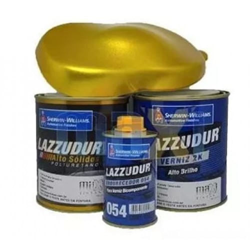 Tinta Automotiva Candy Dourado 900ml + Base Aluminio Graudo