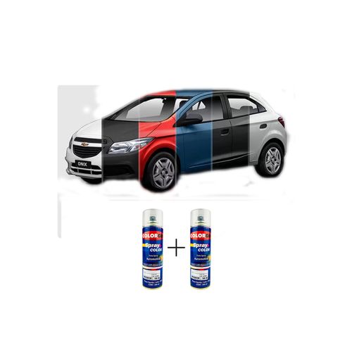 2 Sprays Na Cor Do Carro 300ml + 1 Spray Verniz 300ml