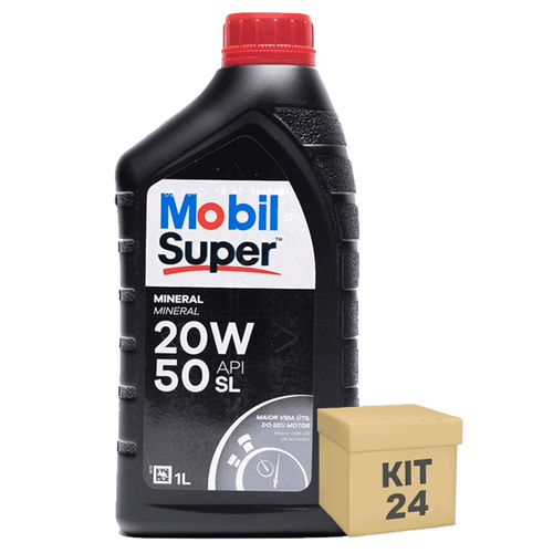 Kit 24 Oleo Motor 1 Litro 20W50 Mineral