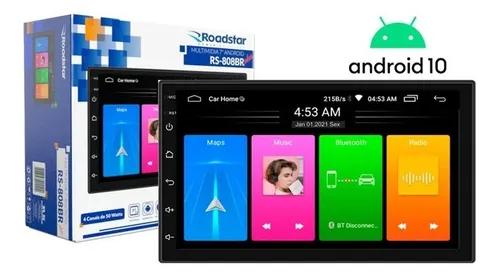 Central Multimídia 7 polegadas gps/bluetooth/wifi/fm/usb/espelhamento IOS Android / Roadstar RS808BR
