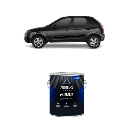 Tinta Poliéster Preto Liszt Liso GM 0,9L Autoluks
