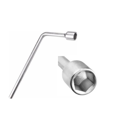 CHAVE DE RODA EM FORMATO L 19MM CROMADA SEM ESPATULA (509) ANDORINHA