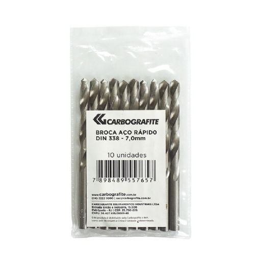 Broca Aço Rápido 08,00mm Carbografite