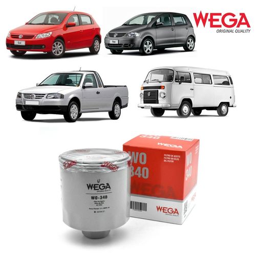 Filtro de Óleo WO 340 Wega Gol / Fox / Polo / Space Fox / Cross Fox / Golf