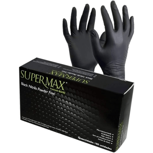 Luva Nitrílica Black SuperMax