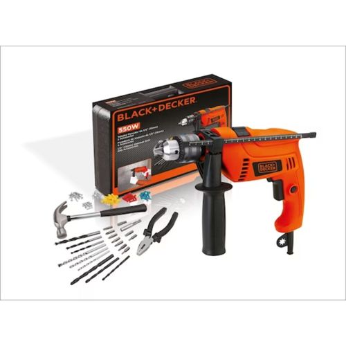 Furadeira de Impacto 1/2 (13mm) 550w 127v com 82 Acessorios + Maleta HD555K88-BR - Black&Decker