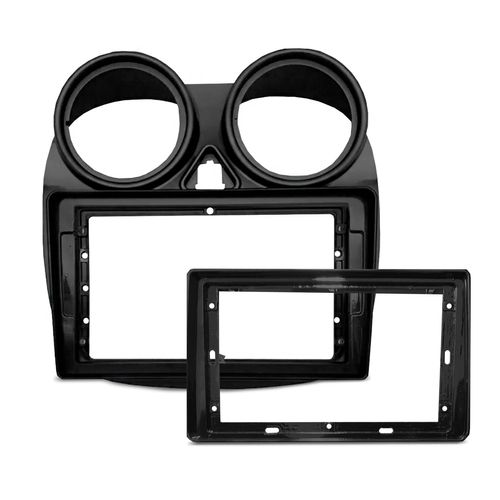 Moldura de Painel 9 Polegadas Palio Attractive 2012 a 2017 Grand Siena 2021 Black Piano