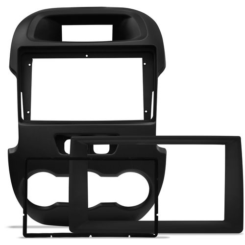 Moldura de Painel 9 polegadas com Redutor pra 7 Ranger 2013 a 2015 Preto