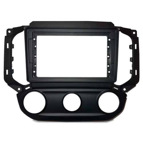 Moldura de Painel 9 Polegadas S10 2017 a 2024 Flutuante Ar Analogico Preto