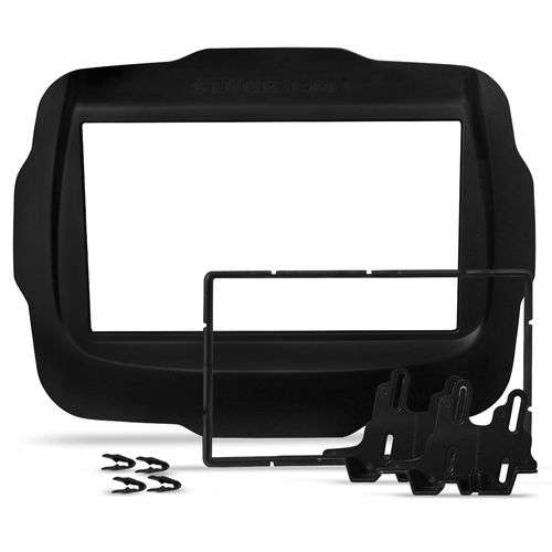 Moldura Painel 2 Din Jeep Renegade 2015 a 2023 Preto Padrão Japonês e Chinês