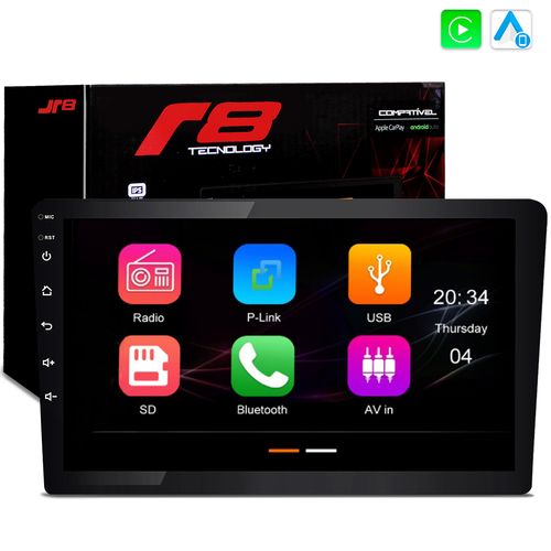 Central Multimídia MP5 9 Polegadas Apple CarPlay Android Auto Bluetooth USB Radio