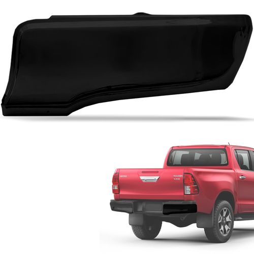 Ponteira de Parachoque Traseiro Hilux 2016 a 2022 Lado Direito Preto Bepo