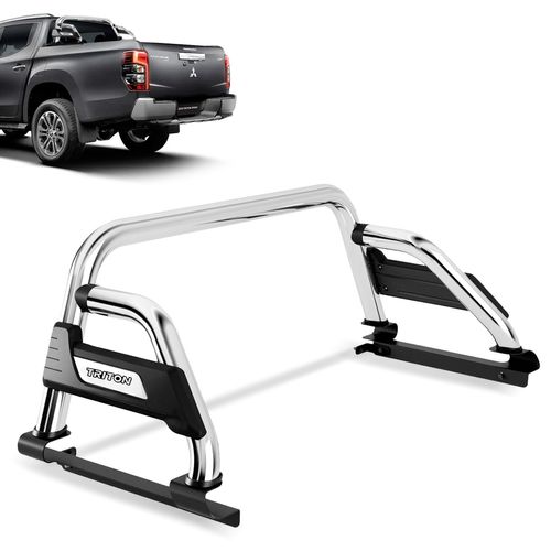 Santo Antônio L200 Triton Sport 2017 a 2023 Cromado Bepo B3 Sem Barra