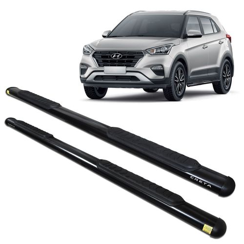 Estribo Lateral Creta 2017 a 2021 Oblongo Oval Preto