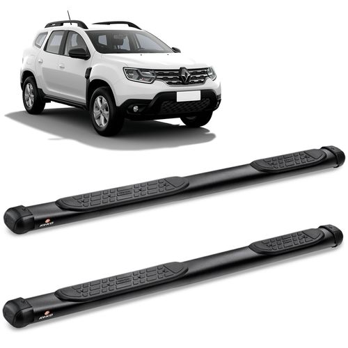 Estribo Lateral Duster 2011 a 2023 Oblongo Preto Keko K1