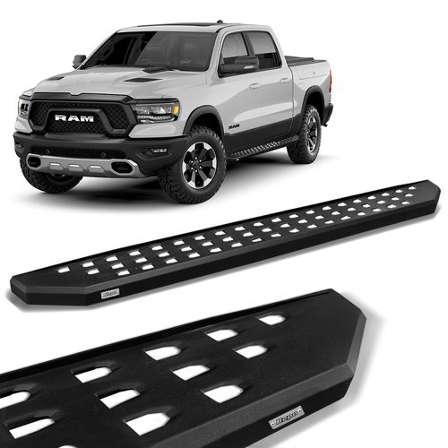 Estribo Lateral Dodge Ram 1500 CD 2020 a 2023 Extreme Preto Bepo