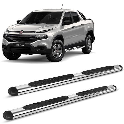 Estribo Oval Fiat Toro 2016 a 2023 Cromado Aço Carbono Bepo