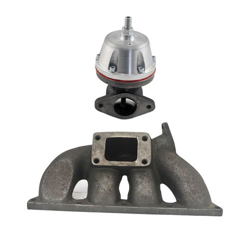 COLETOR DE ESCAPE PARA TURBO HONDA CIVIC VTI 1.6 16V B16 - T3 - VÁLVULA PARA DIREITA + WASTEGATE MCSI SR2 BOOSTER - 0,8G A 1,6BAR (TMH02-VLWGM12B)