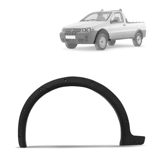 Alargador de Paralamas Strada Adventure Trekking 2005 a 2008 Dianteiro Esquerdo Preto