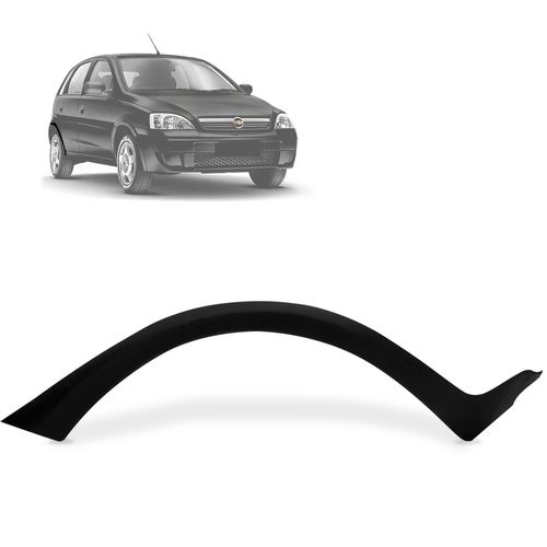 Alargador de Paralamas Corsa Hatch 2003 a 2012 Traseiro Direito Preto