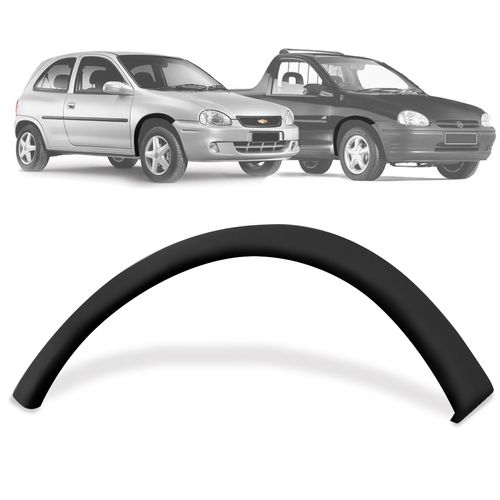 Alargador de Paralamas Corsa Wind Super e Corsa PickUp Dianteiro Direito Preto
