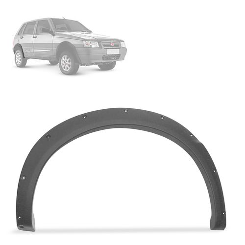 Alargador de Paralamas Uno Way Economy 2008 a 2011 Traseiro Direito Cinza