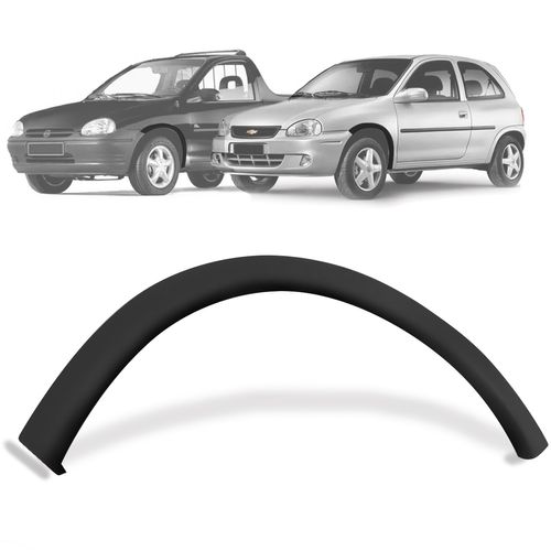 Alargador de Paralamas Corsa Wind Super e Corsa PickUp Dianteiro Esquerdo Preto
