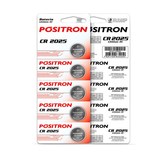 Bateria Para Controle Remoto Positron 5 Unidades CR2025