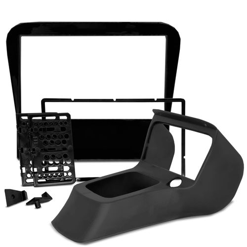 Moldura de Painel 7 Polegadas Celta 2000 a 2005 Com Console Preto