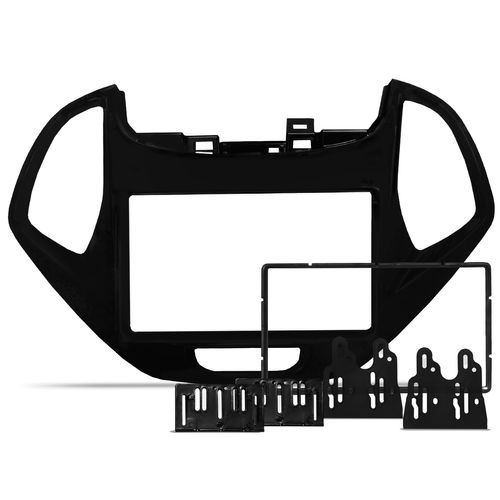 Moldura do Painel 2 Din Ford Ka 2018 a 2021 Preto Padrão Japonês e Chinês