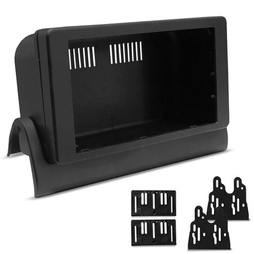 Moldura do Painel 2 Din Fiat Uno Mille e Fiorino 2004 a 2013 Preto Padrão Japonês e Chinês