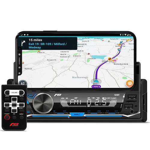 Radio Automotivo JR8 1020BT Bluetooth USB FM Com Suporte Celular e Controle
