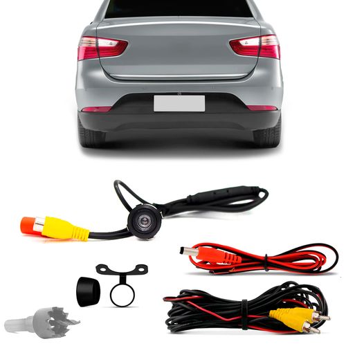 Câmera de Ré e Frontal Borboleta M7 4x1 Universal  JR8