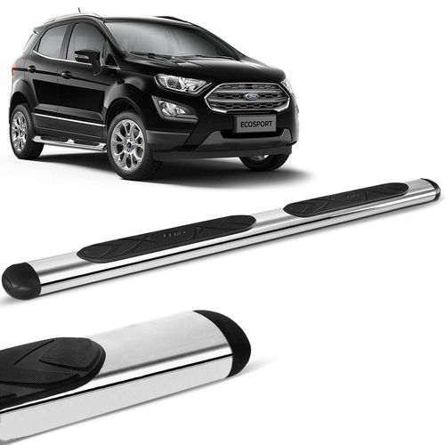 Estribo Lateral Oval Ecosport 2013 a 2021 Cromado Aço Carbono Bepo